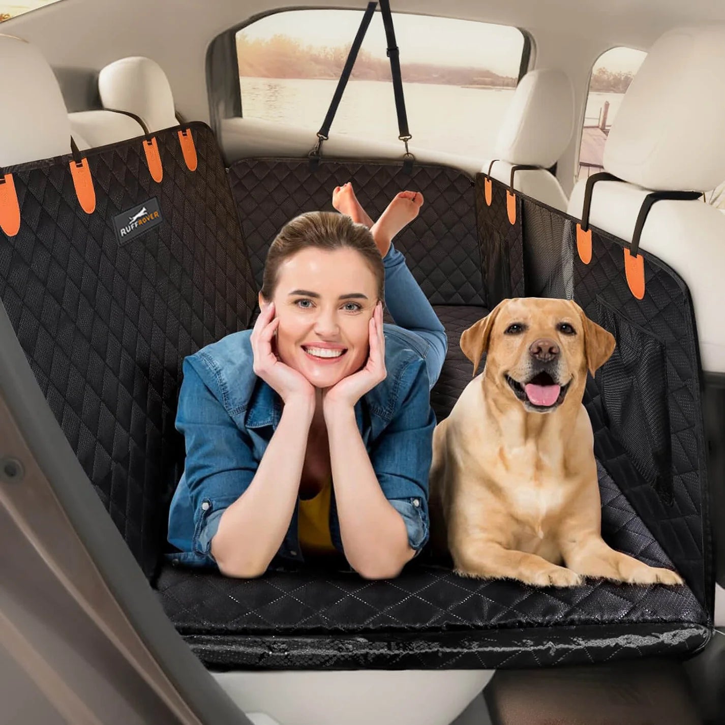 Hard Bottom Dog Car Seat Protector